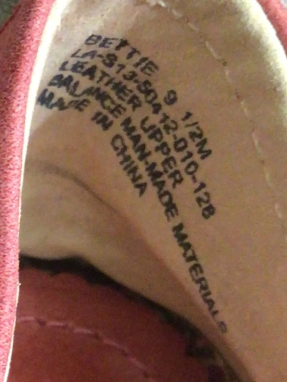 Latigo Leather Shoes Women's Leather Bettie Flats Ballet Size 9,5